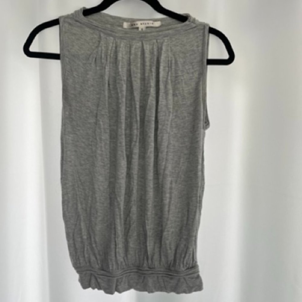 Gray Tank Top with Banded Bottom